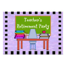 Invitaciones del fiesta de retiro de los profesore comunicados