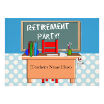 Invitaciones del fiesta de retiro de los profesore anuncio personalizado