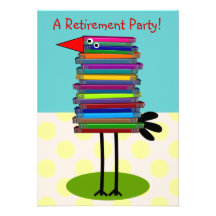 Invitaciones del fiesta de retiro de los profesore invitacion personalizada
