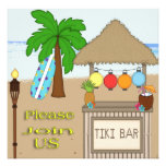 Invitaciones del fiesta de Tiki Anuncio