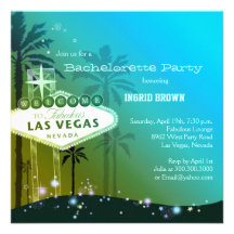 Invitaciones del fiesta de Viva Las Vegas Bachelor Comunicado Personalizado