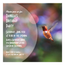 Invitaciones del fiesta del colibrí invitaciones