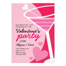 Invitaciones del fiesta del el día de San Valentín Invitaciones Personalizada