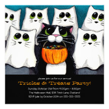 Invitaciones del fiesta del truco o de la invitaci