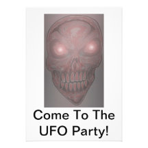 Invitaciones del fiesta del UFO Anuncios Personalizados