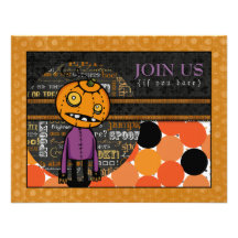 Invitaciones del hombre de la calabaza invitacion personal 