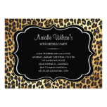 Invitaciones del leopardo del estampado de animale invitación
