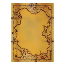 Invitaciones del mapa del tesoro del pirata invitacion personal 