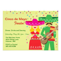 Invitaciones del Mariachi de Cinco de Mayo Invitación