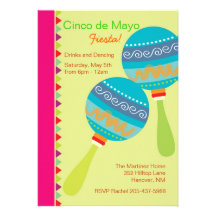 Invitaciones del Mariachi de Cinco de Mayo Invitacion Personalizada