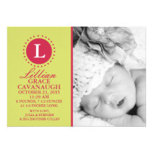 Invitaciones del nacimiento de la foto de la entre anuncios personalizados