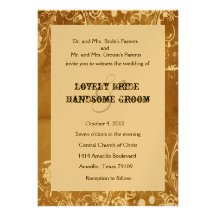 Invitaciones del papel del vintage y del boda del  comunicado