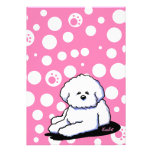 Invitaciones del personalizado de Bichon Frise Comunicado Personalizado