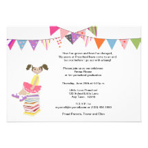 Invitaciones del preescolar o de la guardería anuncios personalizados