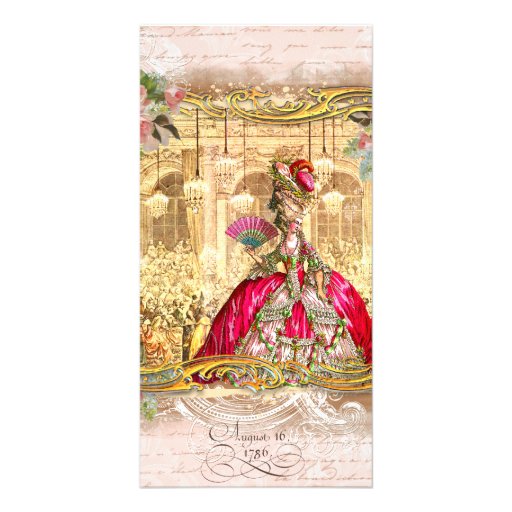 Invitaciones del rosa del fiesta de Marie Antoniet Tarjetas Con Fotos Personalizadas