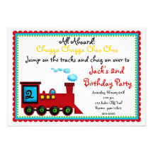 Invitaciones del tren, Choo Choo Invitaciones Personales