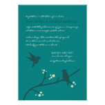 Invitaciones del vuelo del amor {pavo real} invitación