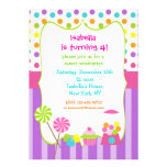 Invitaciones dulces del cumpleaños del shoppe de l invitacion personal 