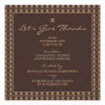 Invitaciones elegantes de la cena de la acción de  invitación