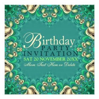 Invitaciones elegantes de la fiesta de cumpleaños  invitaciones personalizada