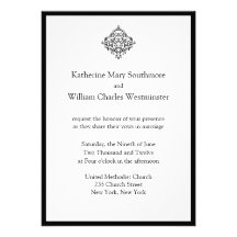 Invitaciones elegantes del boda comunicado personalizado
