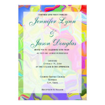 Invitaciones en colores pastel del boda del arte a comunicados personales 