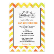 Invitaciones en tándem retras modernas del boda de anuncios  