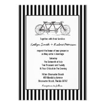 Invitaciones en tándem retras modernas del boda de anuncio personalizado