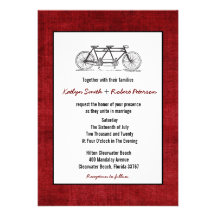Invitaciones en tándem retras modernas del boda de invitacion personalizada