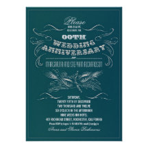 invitaciones envejecidas tipografía del aniversari comunicado personal  