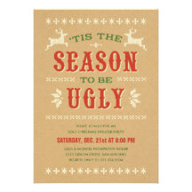 Invitaciones feas de la fiesta de Navidad del suét Comunicados Personalizados
