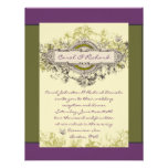 Invitaciones florales de la recepción nupcial del  comunicados personales 