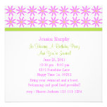Invitaciones florales rosadas bonitas del fiesta invitación personalizada