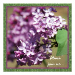 Invitaciones florecientes del fiesta de las lilas comunicados personales 