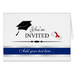 Invitaciones formales de la graduación - personali tarjetón