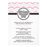 Invitaciones grises rosadas de la fiesta de bienve anuncio