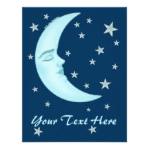 Invitaciones lindas de la luna el dormir invitación