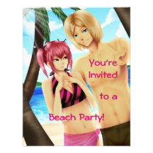 Invitaciones lindas del fiesta de la playa de los  anuncio personalizado