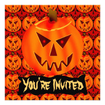 Invitaciones malvadas de la Jack-O-Linterna Anuncios Personalizados