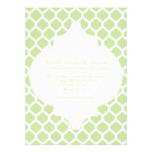 Invitaciones marroquíes verdes del boda del modelo comunicados personales 