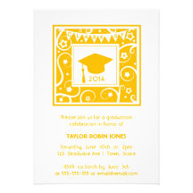 Invitaciones modernas de la graduación del tablero invitación personalizada