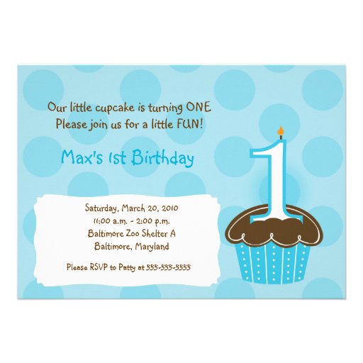 Invitaciones modernas del 1r punto azul del cumple anuncio