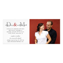 Invitaciones modernas del boda de la foto de los n anuncio personalizado