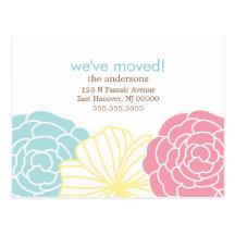 Invitaciones móviles del diseño floral postal