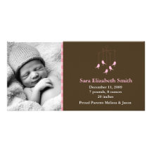 Invitaciones móviles del nacimiento del bebé dulce tarjetas fotográficas 