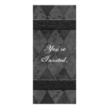 Invitaciones negras de encargo de Argyle, vertical Invitacion Personal