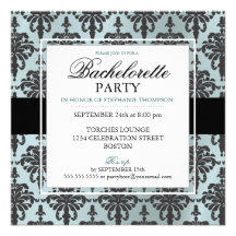 Invitaciones negras del fiesta de Bachelorette del Invitacion Personalizada