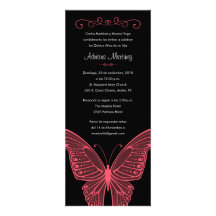 Invitaciones negras y rosadas de Quinceanera de la Anuncios