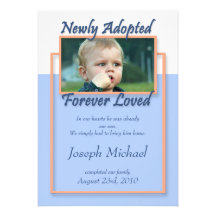 Invitaciones nuevamente adoptadas, para siempre am invitación