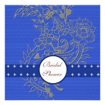 Invitaciones nupciales azules florales elegantes d anuncios  
